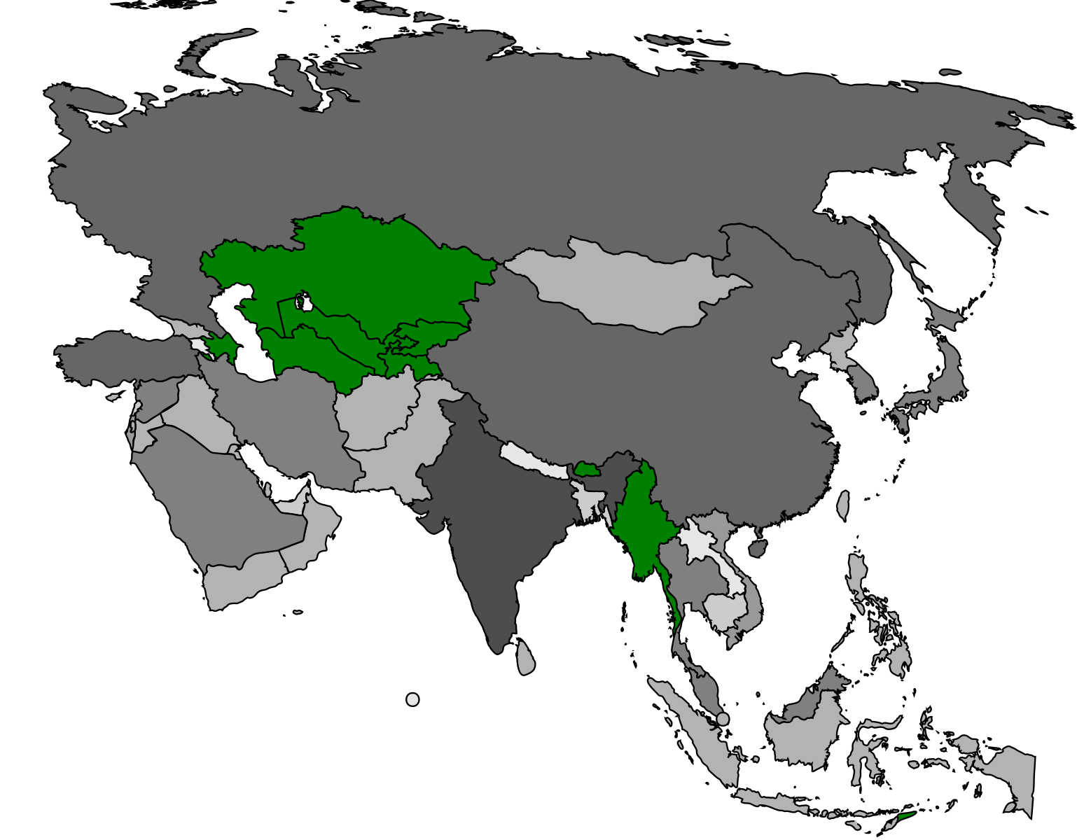 Asia continent. Континент Азия на карте. Карта Азии пустая.