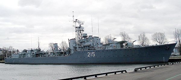 HMCS Haida, a Canadian Tribal-class destroyer and the only Tribal-class destroyer to be preserved