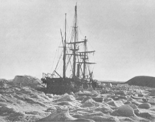 Alert in pack ice during the Arctic Expedition of 1876