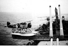 A Swedish Osprey ready to launch from the cruiser HSwMS Gotland