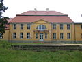 Vue du château, côté parc, en juillet 2007