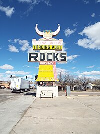 Vintage Pow Wow Motel sign on Route 66 Holbrook-Building-Pow Wow Trading sign-1917.jpg