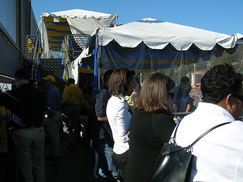 File:Hospitality tent at upper SW corner of Memorial Stadium.JPG