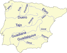 Flüsse auf der Iberischen Halbinsel
