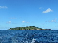 Vue de l'îlot Bandrélé depuis l'ouest