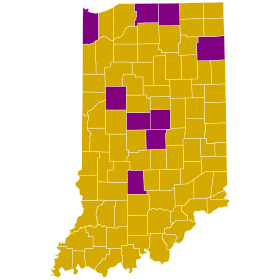 Indiana Democratic presidential primary election results by county, 2008.svg