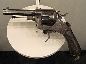 Итальянский револьвер, Modello 1889, Pistola a Rotazione, System Bodeo, калибр 10,35 мм, изготовлен в 1918 году - Национальный музей Первой мировой войны - Канзас-Сити, Миссури - DSC07468.JPG