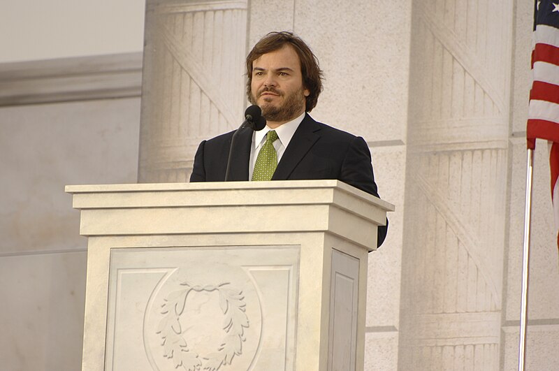 File:Jack Black during the inaugural opening ceremonies.JPG