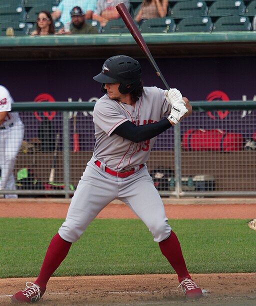 James Outman with the Great Lakes Loons