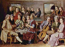 The Family Remy by Januarius Zick, c. 1776, featuring billiards among other parlour activities Januarius Zick 001.jpg