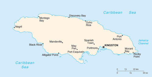 Mapa de Xamaica