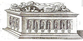 Drawing of the tomb of Margaret of Brabant Johana Brabantska.jpg