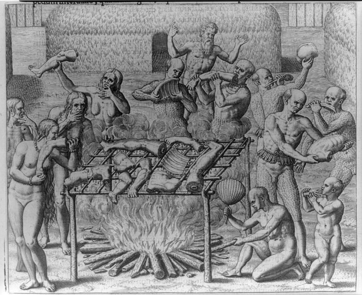 File:Johannes Lerii's account of the description of the method the Indians use for "barbecuing" human flesh LCCN2007677262.jpg