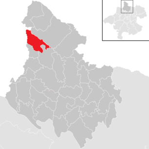 Location of the municipality of Julbach (Upper Austria) in the Rohrbach district (clickable map)