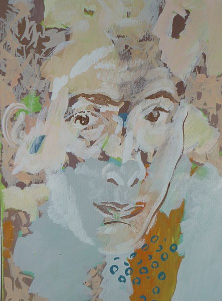 File:K.R. Ausschnitt Selbstportrait, 2014, 29 x 19 cm, Gouache.jpg