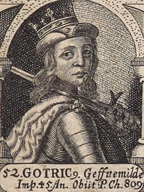 Gudfred (Gøtrik den Gavmilde) as depicted in 1670
