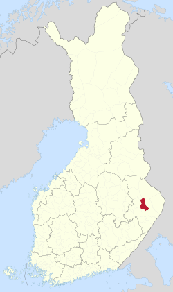 Location of Kontiolahti in Finland