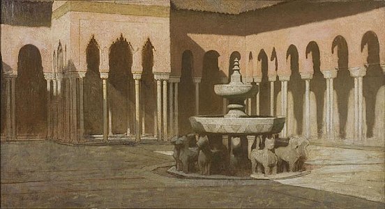 La Cour des Lions à l'Alhambra, , Henri Achille Zo, musée des Beaux-Arts de Bordeaux