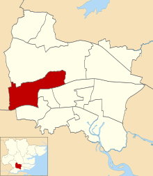 Location of Laindon ward Laindon ward in Basildon 1979.svg