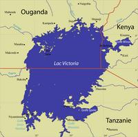 le lac victoria carte afrique