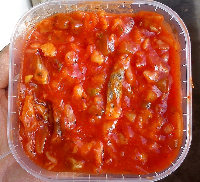 File:Latvian dish. The dish of herring in tomato sauce.jpg