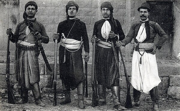 Armed men from Mount Lebanon, late 19th century.