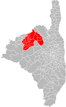 Location of the CC di E Cinque Pieve di Balagna in the Haute-Corse department