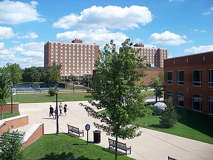 A view of Longwood University's campus