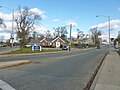 The Lowell Humane Society shelter and UMass Lowell South Campus. Photo taken at the intersection of Pawtucket Street and Broadway Street, Lowell, Massachusetts; looking east.