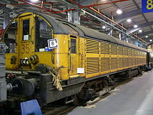 L35, a battery-electric locomotive for the London Underground built in 1938. Ltmd-1938batteryloco-01.jpg
