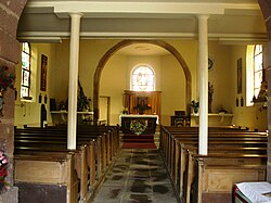 Intérieur de l'église de la Pentecôte.