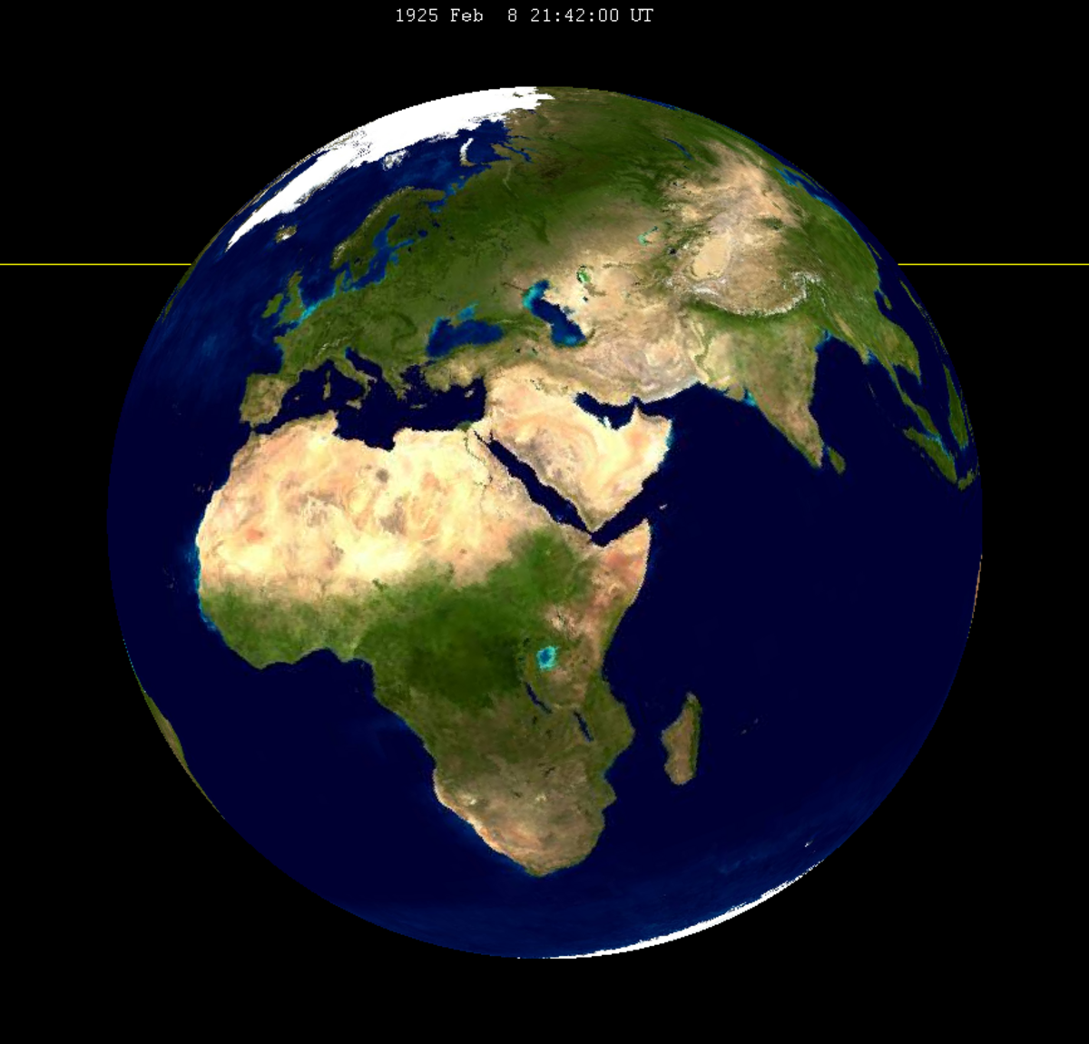 Lunar eclipse from moon-1925Feb08.png