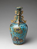 Vase; 18th century; cloisonné enamel; height: 36.8 cm, width: 17.8 cm; Metropolitan Museum of Art