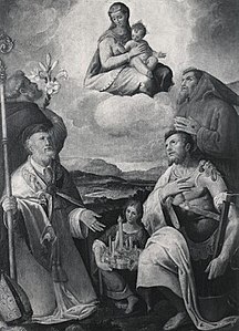 Ercole Procaccini, Madonna in glory with the patron saints of Bologna, 1570-1580, Bologna, Chiesa di San Giovanni in Monte