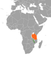 Location map for Malawi and Tanzania.