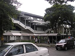 The Maluri LRT station from the exterior.