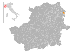 Locatie van Settimo Rottaro in Turijn (TO)