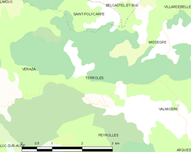 Mapa obce Terroles