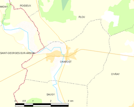 Mapa obce Chârost