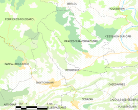 Mapa obce Pierrerue