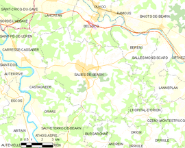 Mapa obce Salies-de-Béarn