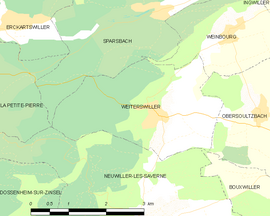 Mapa obce Weiterswiller