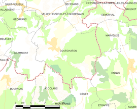 Mapa obce Courchaton