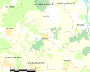 Poziția localității Lavoux