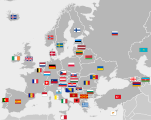 Berbagai bendera negara di Eropa