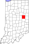 Map of Indiana highlighting Delaware County.svg