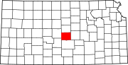 Map of Kansas highlighting Rice County.svg