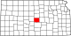 Map of Kansas highlighting Rice County.svg
