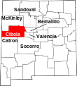 Map of New Mexico highlighting Cibola County.svg