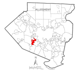 Location within Allegheny County